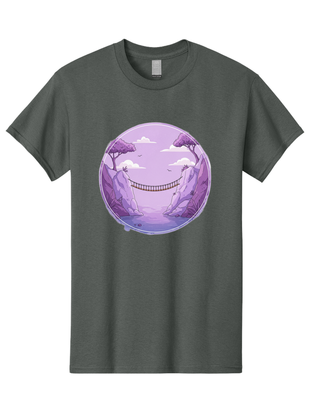 Suspension-Bridge-1 Men'S Graphic Tee, 100% Cotton, Comfortable Casual Summer Wear, Machine Washable, Vintage Camera, Old Camera, Antique Camera, Black Camera, Classic Photography, Photography Equipment, Nostalgic Device, Film Camera, Baf559