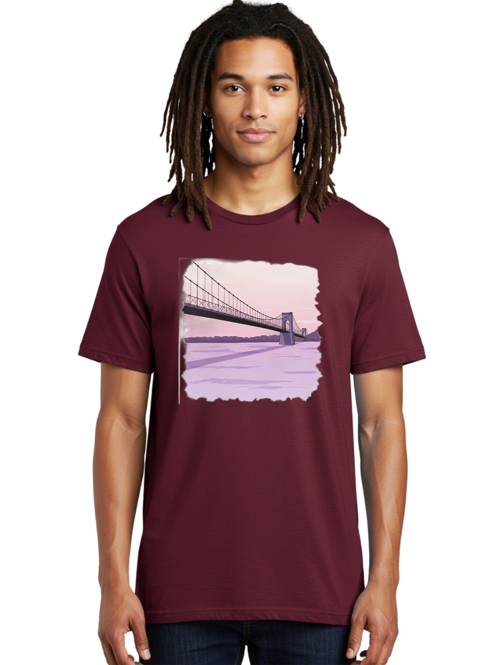 Suspension-Bridge-2 Men'S Graphic Tee, 100% Cotton, Comfortable Casual Summer Wear, Machine Washable, Vintage Camera, Old Camera, Antique Camera, Black Camera, Classic Photography, Photography Equipment, Nostalgic Device, Film Camera, Baf560