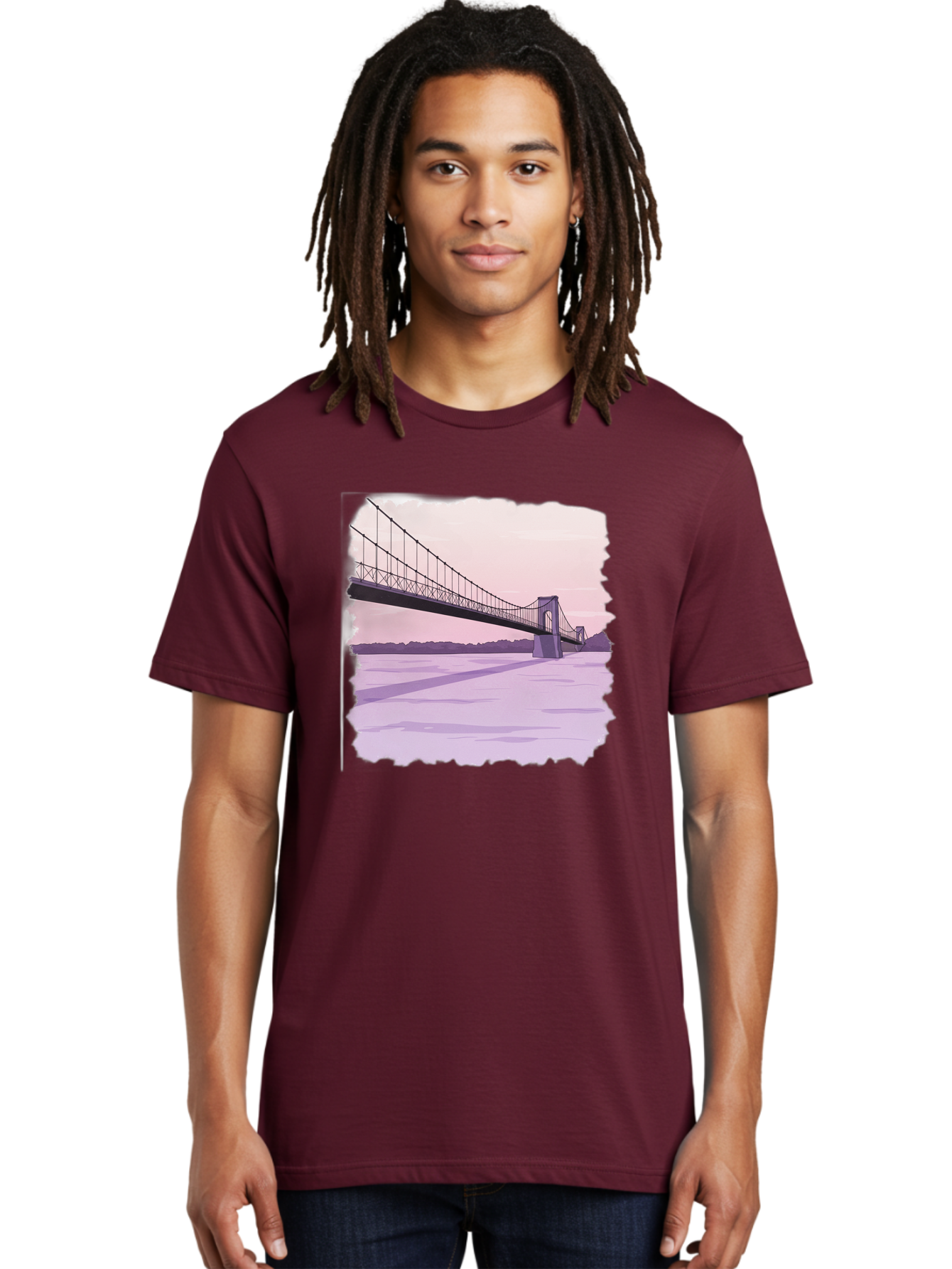 Suspension-Bridge-2 Men'S Graphic Tee, 100% Cotton, Comfortable Casual Summer Wear, Machine Washable, Vintage Camera, Old Camera, Antique Camera, Black Camera, Classic Photography, Photography Equipment, Nostalgic Device, Film Camera, Baf560