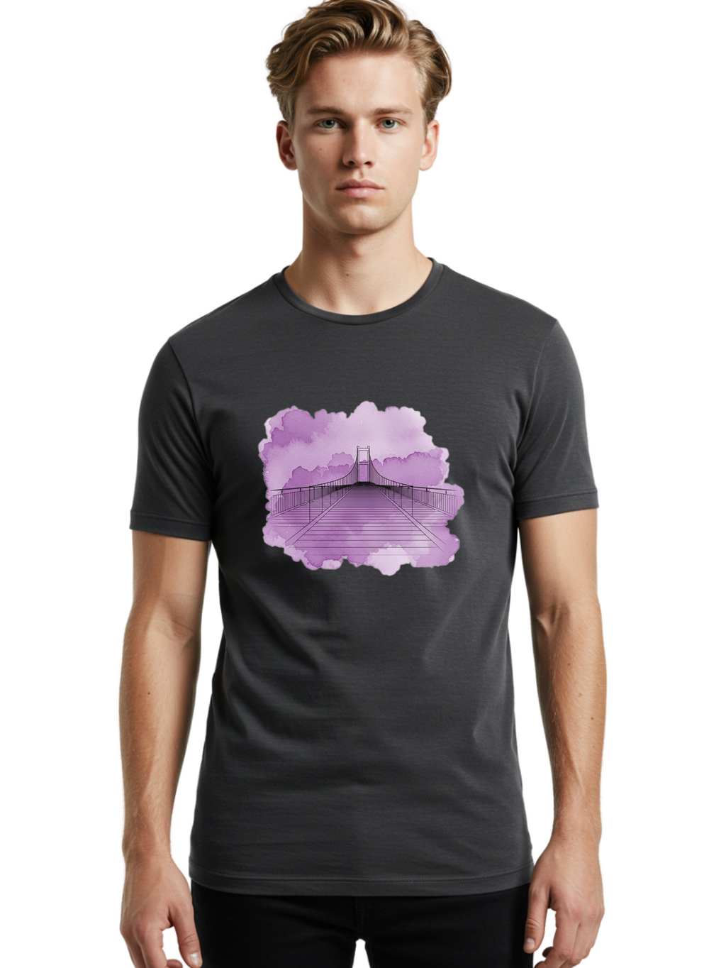 Suspension-Bridge Men'S Graphic Tee, 100% Cotton, Comfortable Casual Summer Wear, Machine Washable, Vintage Camera, Old Camera, Antique Camera, Black Camera, Classic Photography, Photography Equipment, Nostalgic Device, Film Camera, Camera Art Baf561