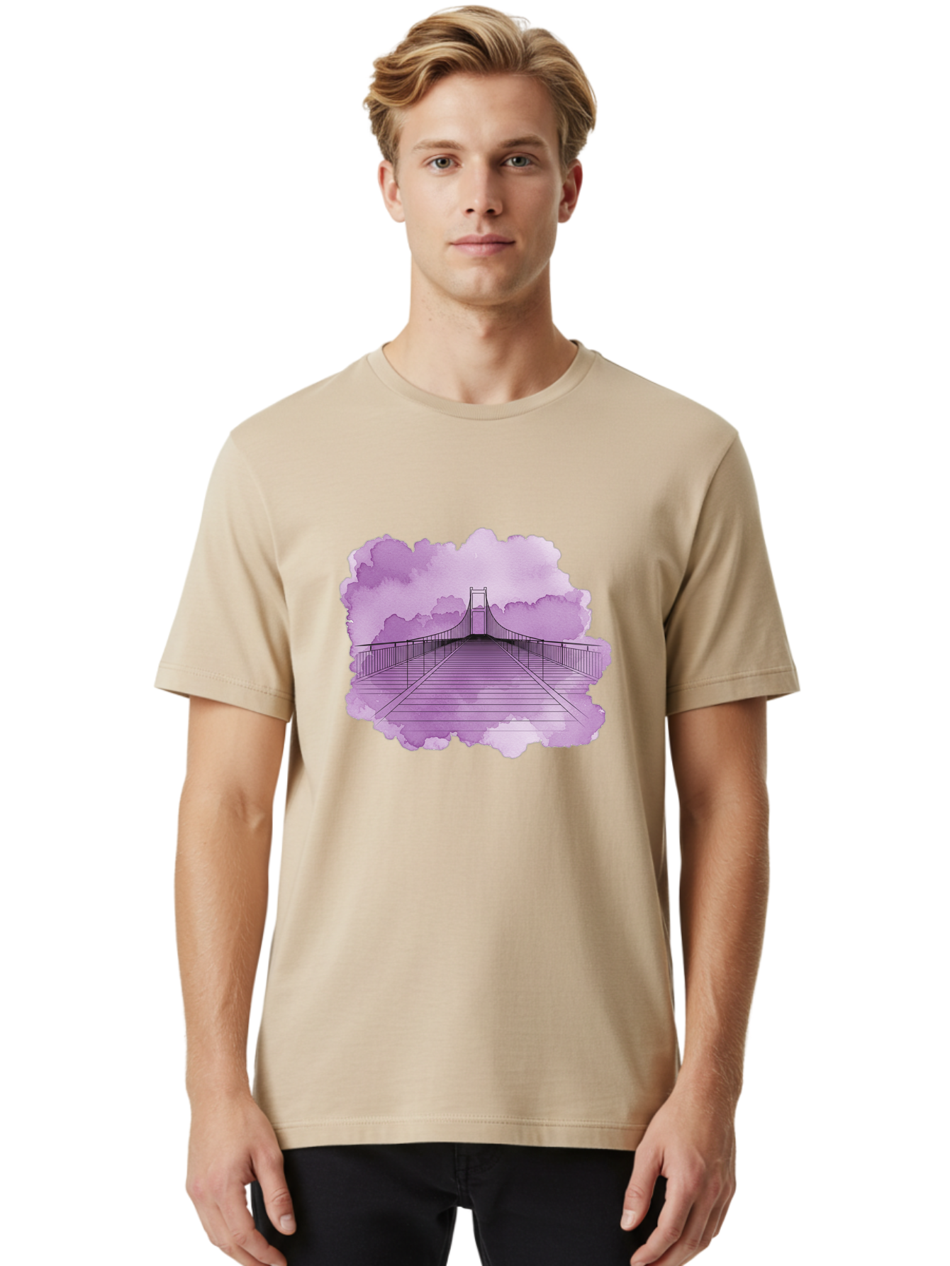 Suspension-Bridge Men'S Graphic Tee, 100% Cotton, Comfortable Casual Summer Wear, Machine Washable, Vintage Camera, Old Camera, Antique Camera, Black Camera, Classic Photography, Photography Equipment, Nostalgic Device, Film Camera, Camera Art Baf561