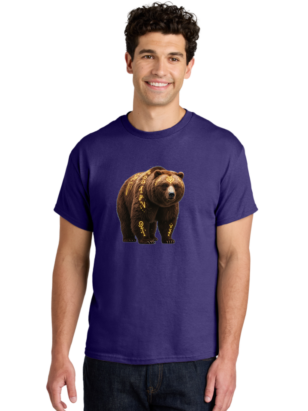 Tattooed-Brown-Bear Men'S Graphic Tee, 100% Cotton, Comfortable Casual Summer Wear, Machine Washable, Vintage Camera, Old Camera, Antique Camera, Black Camera, Classic Photography, Photography Equipment, Nostalgic Device, Film Camera, Baf563