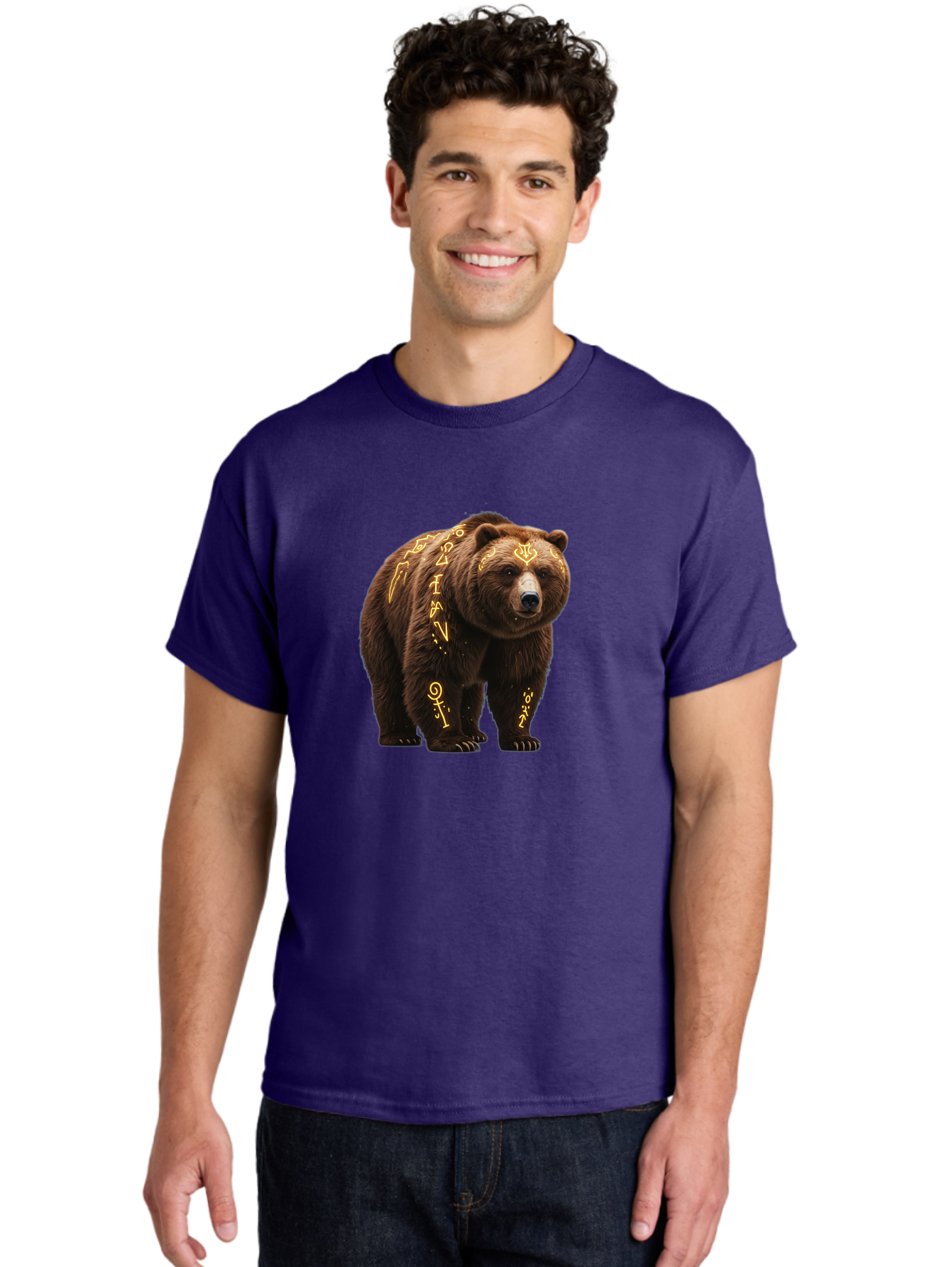 Tattooed-Brown-Bear Men'S Graphic Tee, 100% Cotton, Comfortable Casual Summer Wear, Machine Washable, Vintage Camera, Old Camera, Antique Camera, Black Camera, Classic Photography, Photography Equipment, Nostalgic Device, Film Camera, Baf563