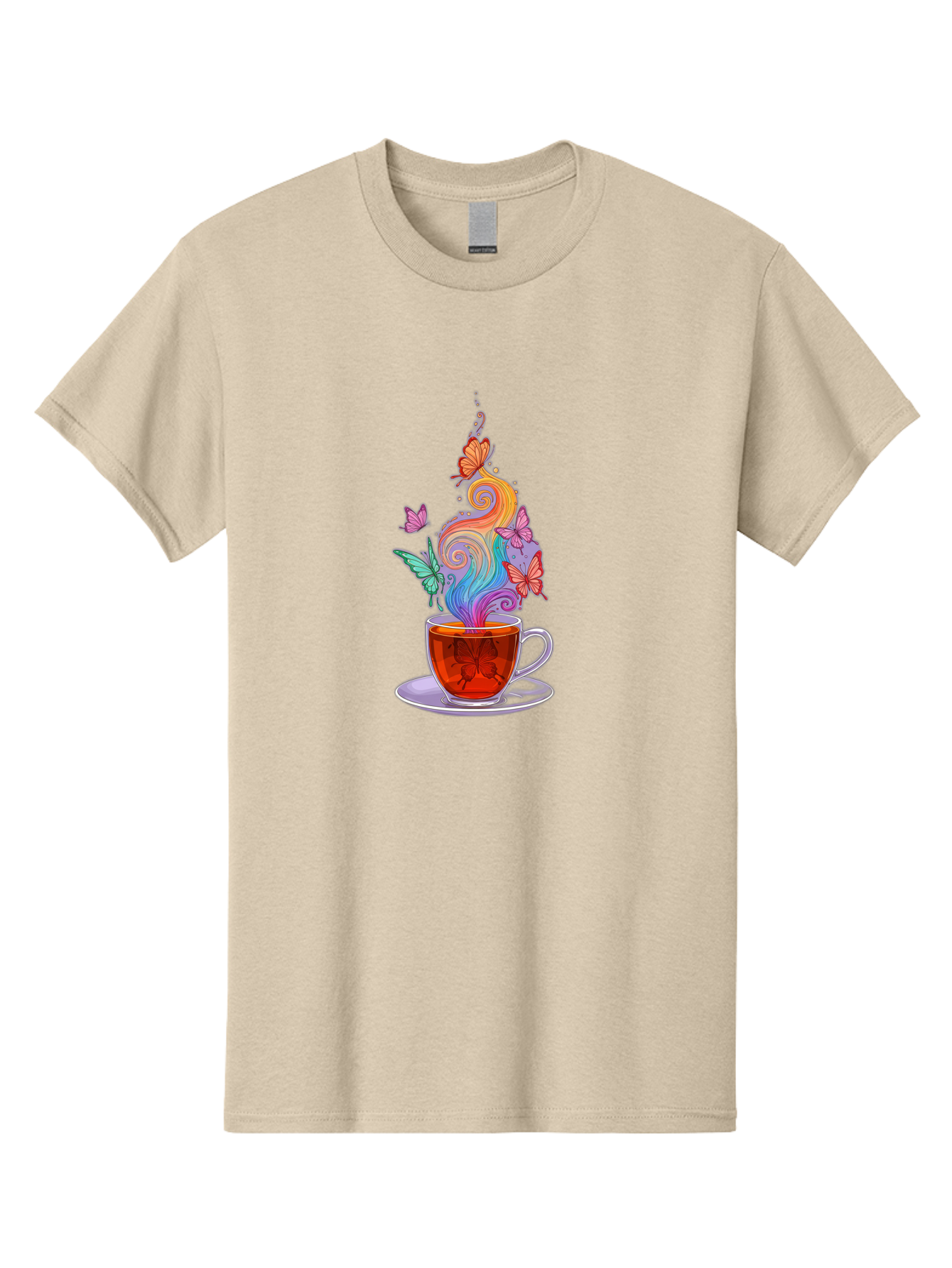 Tea-Cup-With-Butterflies-1 Men'S Graphic Tee, 100% Cotton, Comfortable Casual Summer Wear, Machine Washable, Vintage Camera, Old Camera, Antique Camera, Black Camera, Classic Photography, Photography Equipment, Nostalgic Device, Film Camera, Baf567