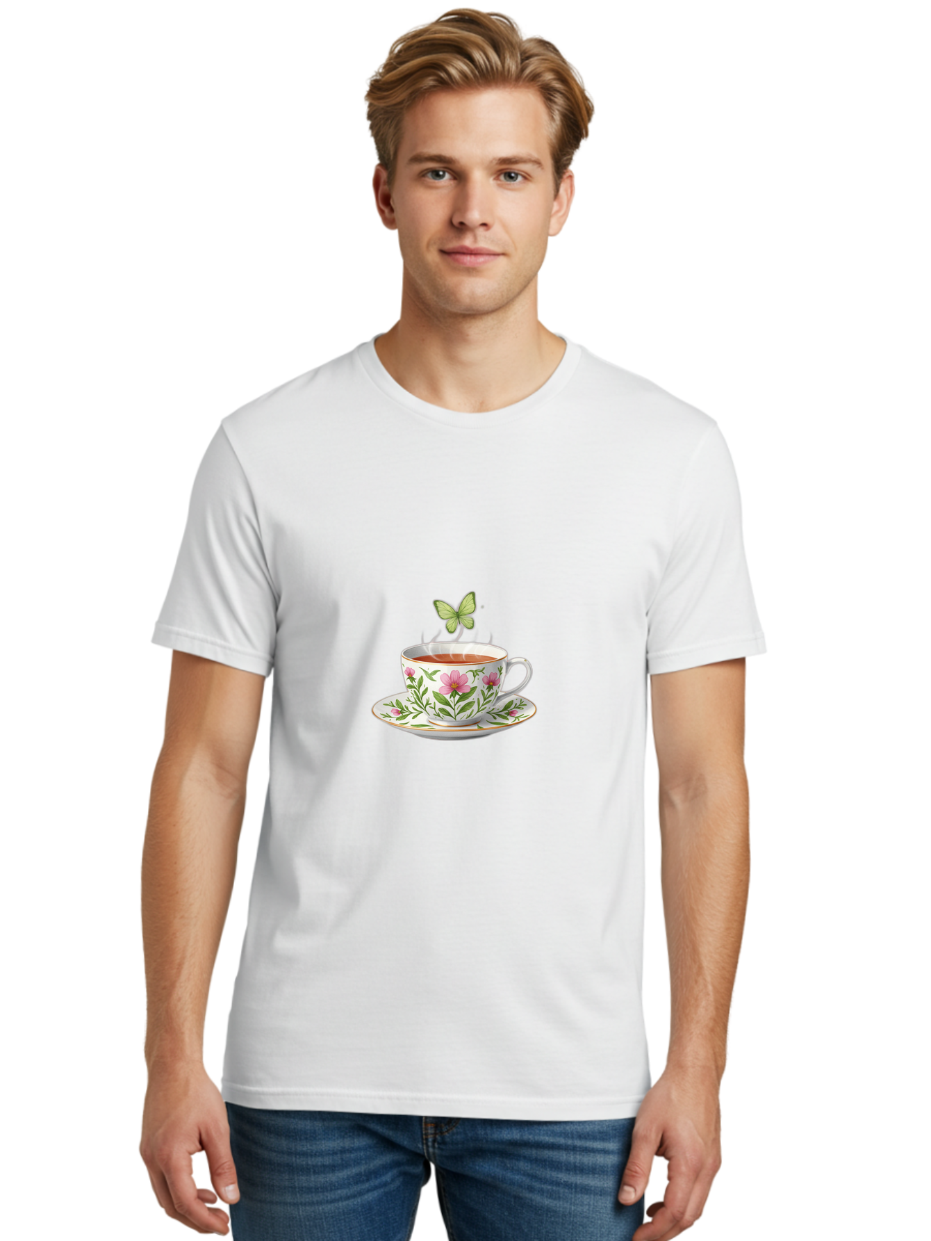 Tea-Cup Men'S Graphic Tee, 100% Cotton, Comfortable Casual Summer Wear, Machine Washable, Vintage Camera, Old Camera, Antique Camera, Black Camera, Classic Photography, Photography Equipment, Nostalgic Device, Film Camera, Camera Art Baf570