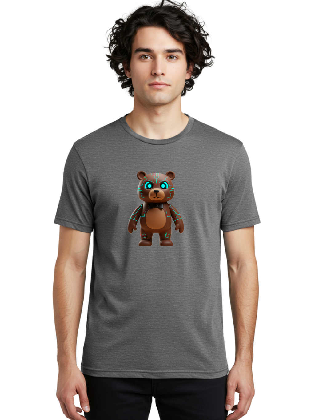 Teddy-Bear-With-Glowing-Eyes Men'S Graphic Tee, 100% Cotton, Comfortable Casual Summer Wear, Machine Washable, Vintage Camera, Old Camera, Antique Camera, Black Camera, Classic Photography, Photography Equipment, Nostalgic Device, Film Camera, Baf575