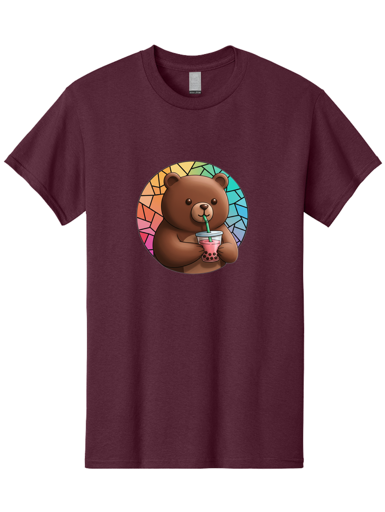 Teddy-Drinking-Boba-2 Men'S Graphic Tee, 100% Cotton, Comfortable Casual Summer Wear, Machine Washable, Vintage Camera, Old Camera, Antique Camera, Black Camera, Classic Photography, Photography Equipment, Nostalgic Device, Film Camera, Baf579