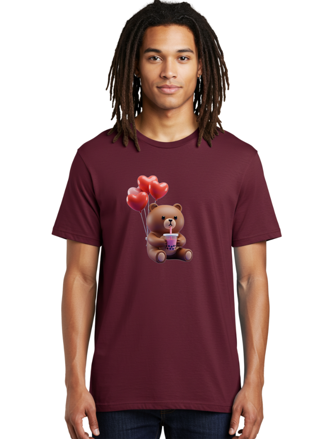 Teddy-Drinking-Boba-3 Men'S Graphic Tee, 100% Cotton, Comfortable Casual Summer Wear, Machine Washable, Vintage Camera, Old Camera, Antique Camera, Black Camera, Classic Photography, Photography Equipment, Nostalgic Device, Film Camera, Baf580