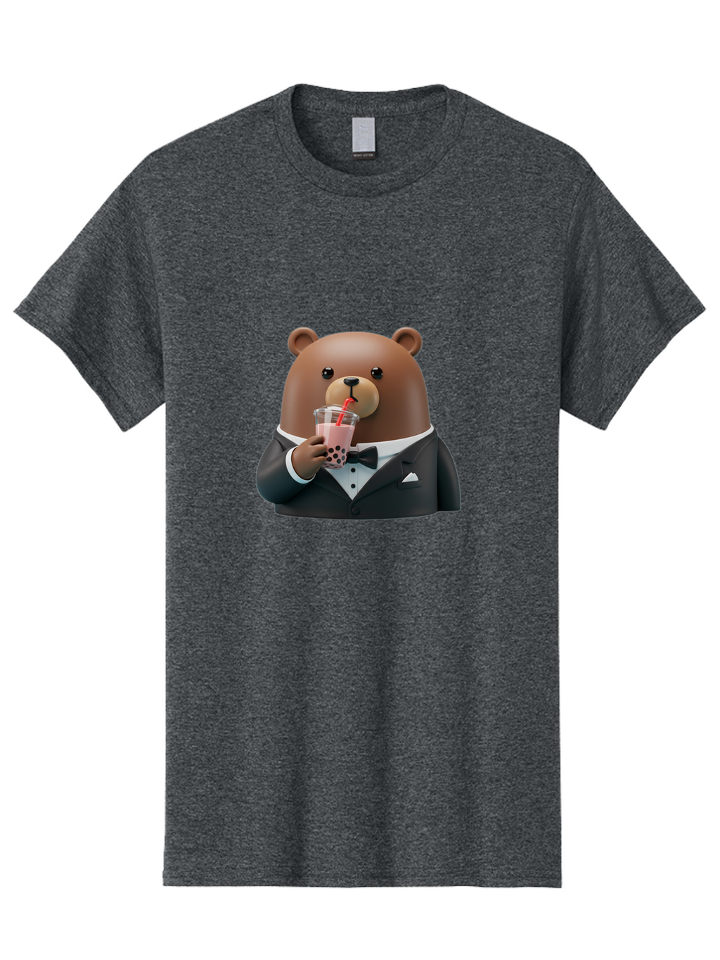 Teddy-Drinking-Boba-4 Men'S Graphic Tee, 100% Cotton, Comfortable Casual Summer Wear, Machine Washable, Vintage Camera, Old Camera, Antique Camera, Black Camera, Classic Photography, Photography Equipment, Nostalgic Device, Film Camera, Baf581