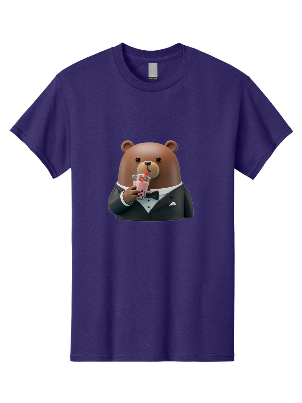 Teddy-Drinking-Boba-4 Men'S Graphic Tee, 100% Cotton, Comfortable Casual Summer Wear, Machine Washable, Vintage Camera, Old Camera, Antique Camera, Black Camera, Classic Photography, Photography Equipment, Nostalgic Device, Film Camera, Baf581