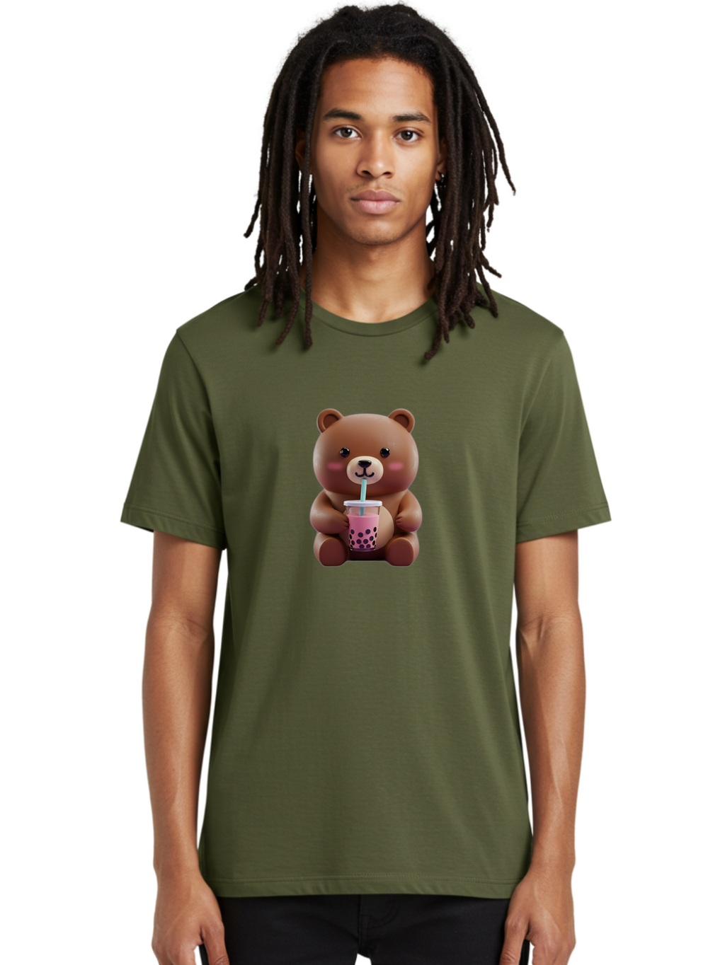 Teddy-Drinking-Boba Men'S Graphic Tee, 100% Cotton, Comfortable Casual Summer Wear, Machine Washable, Vintage Camera, Old Camera, Antique Camera, Black Camera, Classic Photography, Photography Equipment, Nostalgic Device, Film Camera, Baf583