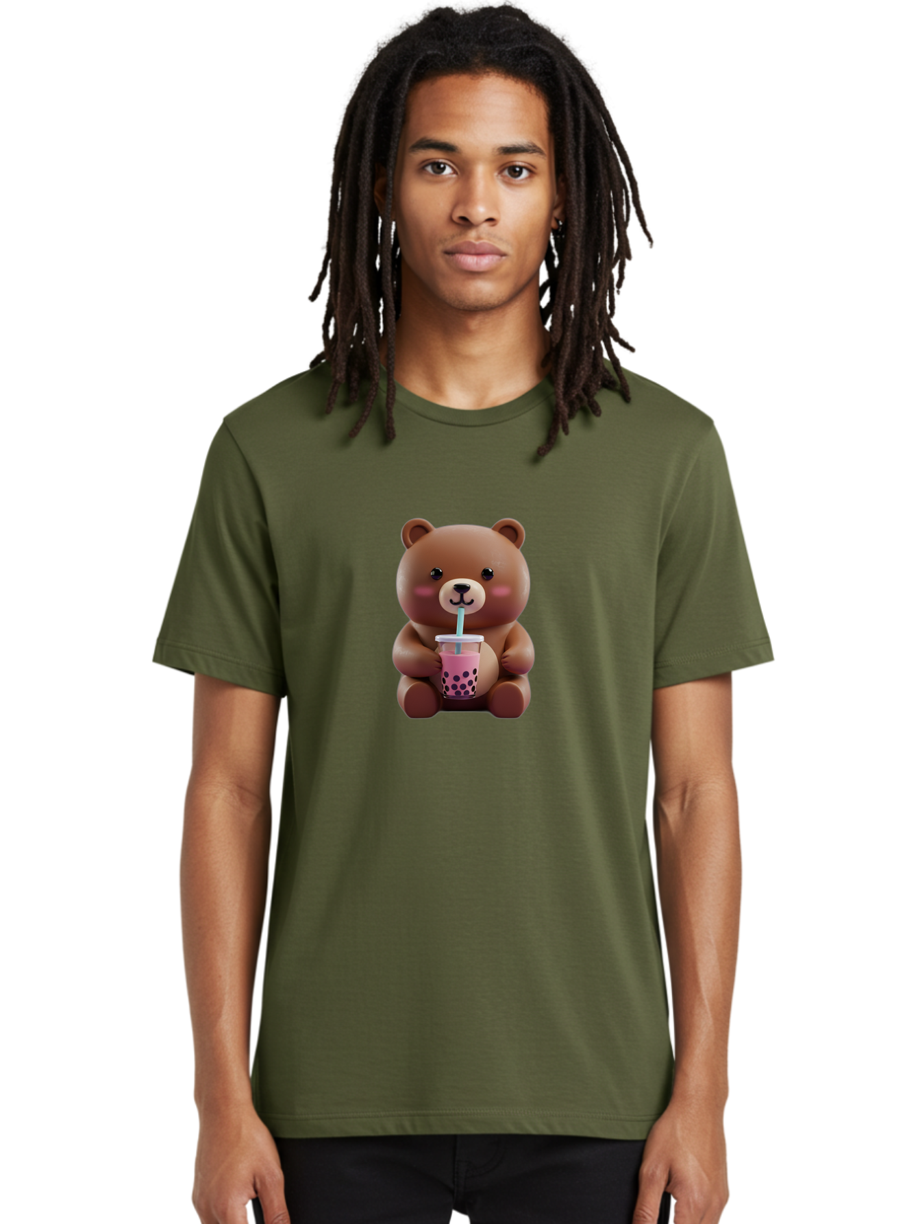 Teddy-Drinking-Boba Men'S Graphic Tee, 100% Cotton, Comfortable Casual Summer Wear, Machine Washable, Vintage Camera, Old Camera, Antique Camera, Black Camera, Classic Photography, Photography Equipment, Nostalgic Device, Film Camera, Baf583