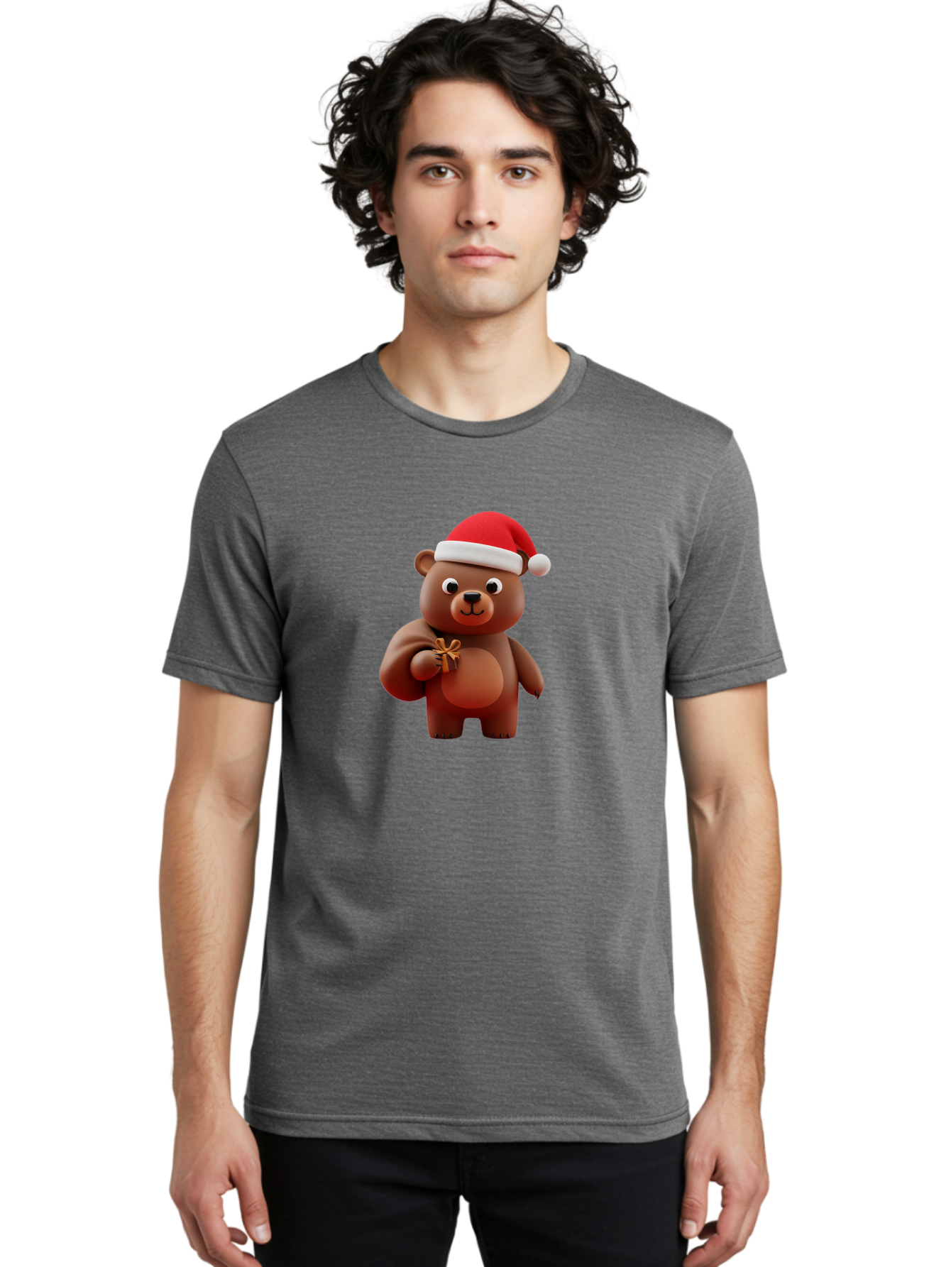 Teddy-In-Santa-Hat-1 Men'S Graphic Tee, 100% Cotton, Comfortable Casual Summer Wear, Machine Washable, Vintage Camera, Old Camera, Antique Camera, Black Camera, Classic Photography, Photography Equipment, Nostalgic Device, Film Camera, Baf585