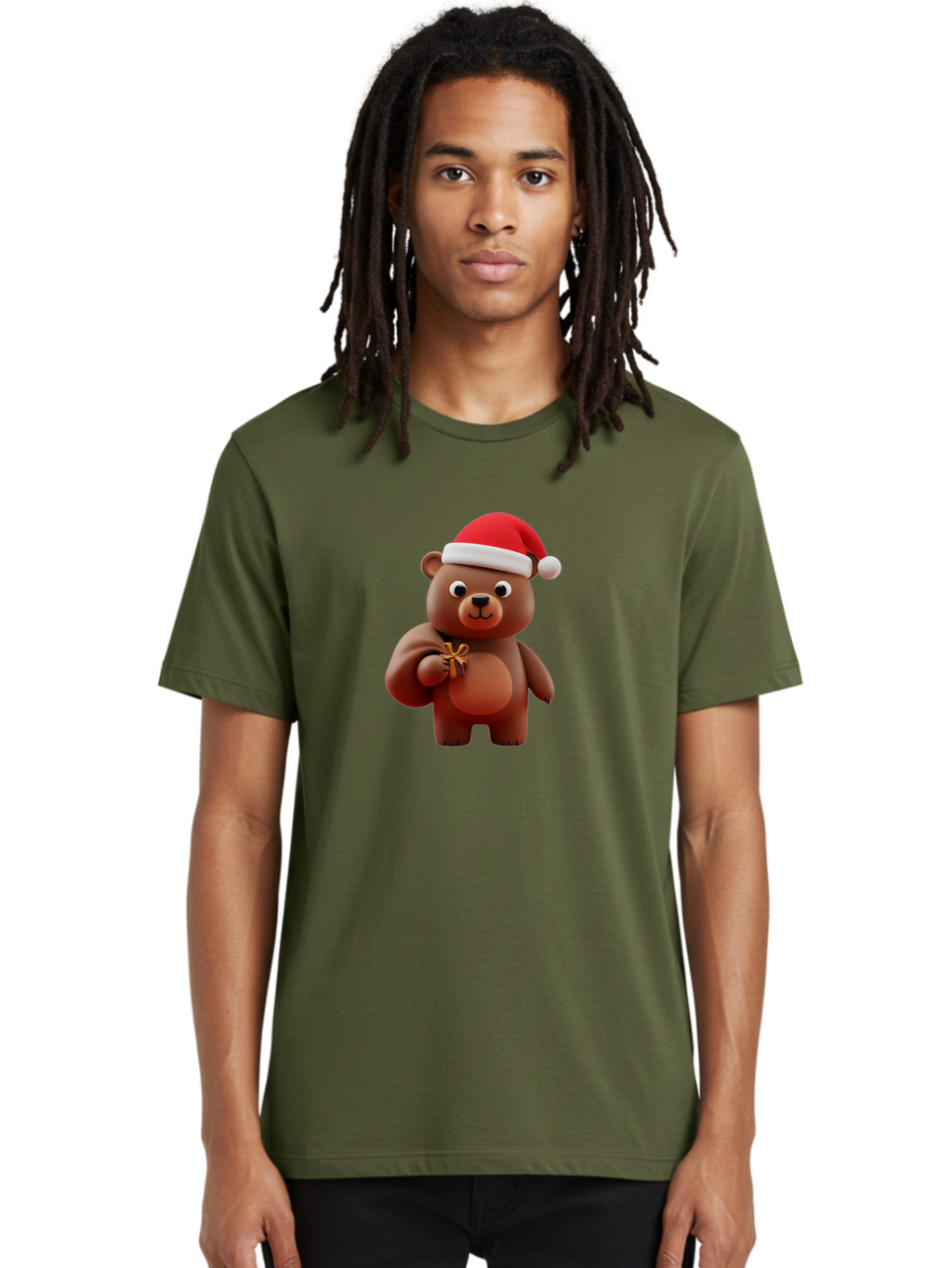 Teddy-In-Santa-Hat-1 Men'S Graphic Tee, 100% Cotton, Comfortable Casual Summer Wear, Machine Washable, Vintage Camera, Old Camera, Antique Camera, Black Camera, Classic Photography, Photography Equipment, Nostalgic Device, Film Camera, Baf585