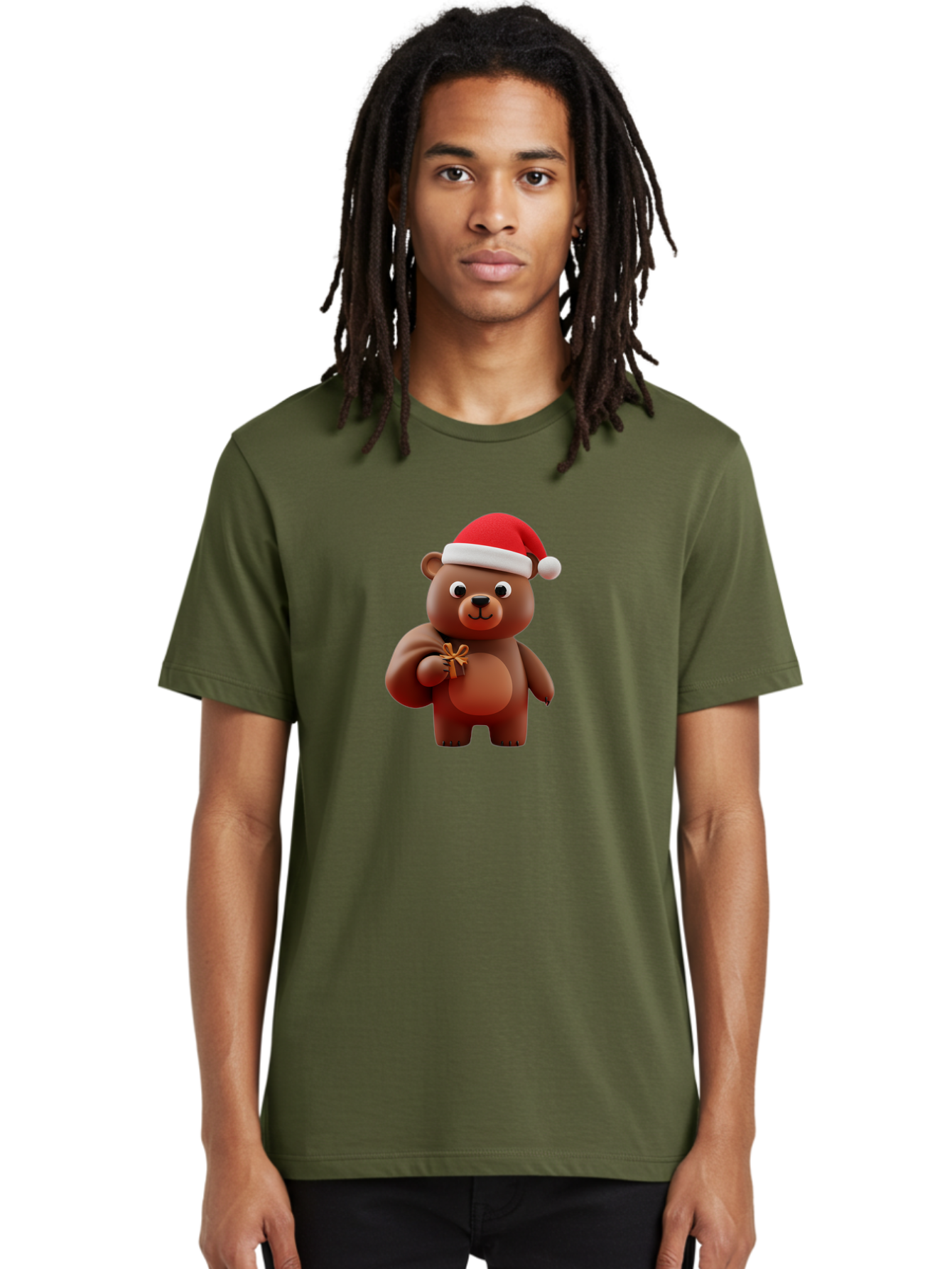 Teddy-In-Santa-Hat-1 Men'S Graphic Tee, 100% Cotton, Comfortable Casual Summer Wear, Machine Washable, Vintage Camera, Old Camera, Antique Camera, Black Camera, Classic Photography, Photography Equipment, Nostalgic Device, Film Camera, Baf585