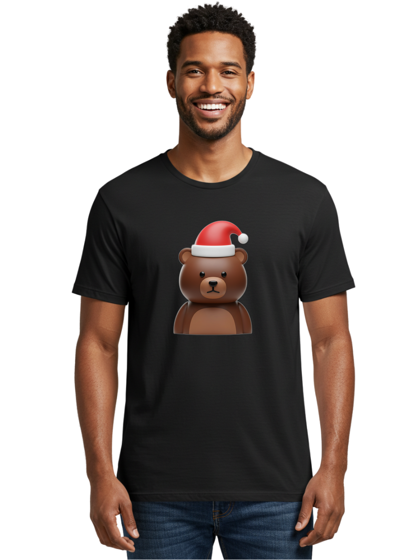 Teddy-In-Santa-Hat Men'S Graphic Tee, 100% Cotton, Comfortable Casual Summer Wear, Machine Washable, Vintage Camera, Old Camera, Antique Camera, Black Camera, Classic Photography, Photography Equipment, Nostalgic Device, Film Camera, Baf586