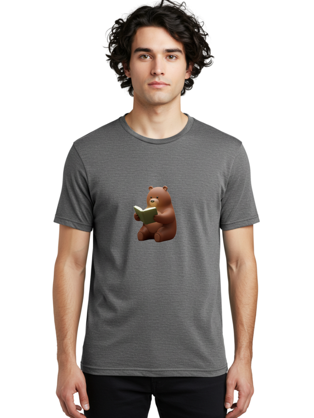 Teddy-Reading Men'S Graphic Tee, 100% Cotton, Comfortable Casual Summer Wear, Machine Washable, Vintage Camera, Old Camera, Antique Camera, Black Camera, Classic Photography, Photography Equipment, Nostalgic Device, Film Camera, Camera Art Baf588