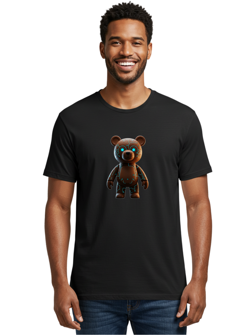 Teddy-Robot Men'S Graphic Tee, 100% Cotton, Comfortable Casual Summer Wear, Machine Washable, Vintage Camera, Old Camera, Antique Camera, Black Camera, Classic Photography, Photography Equipment, Nostalgic Device, Film Camera, Camera Art Baf590