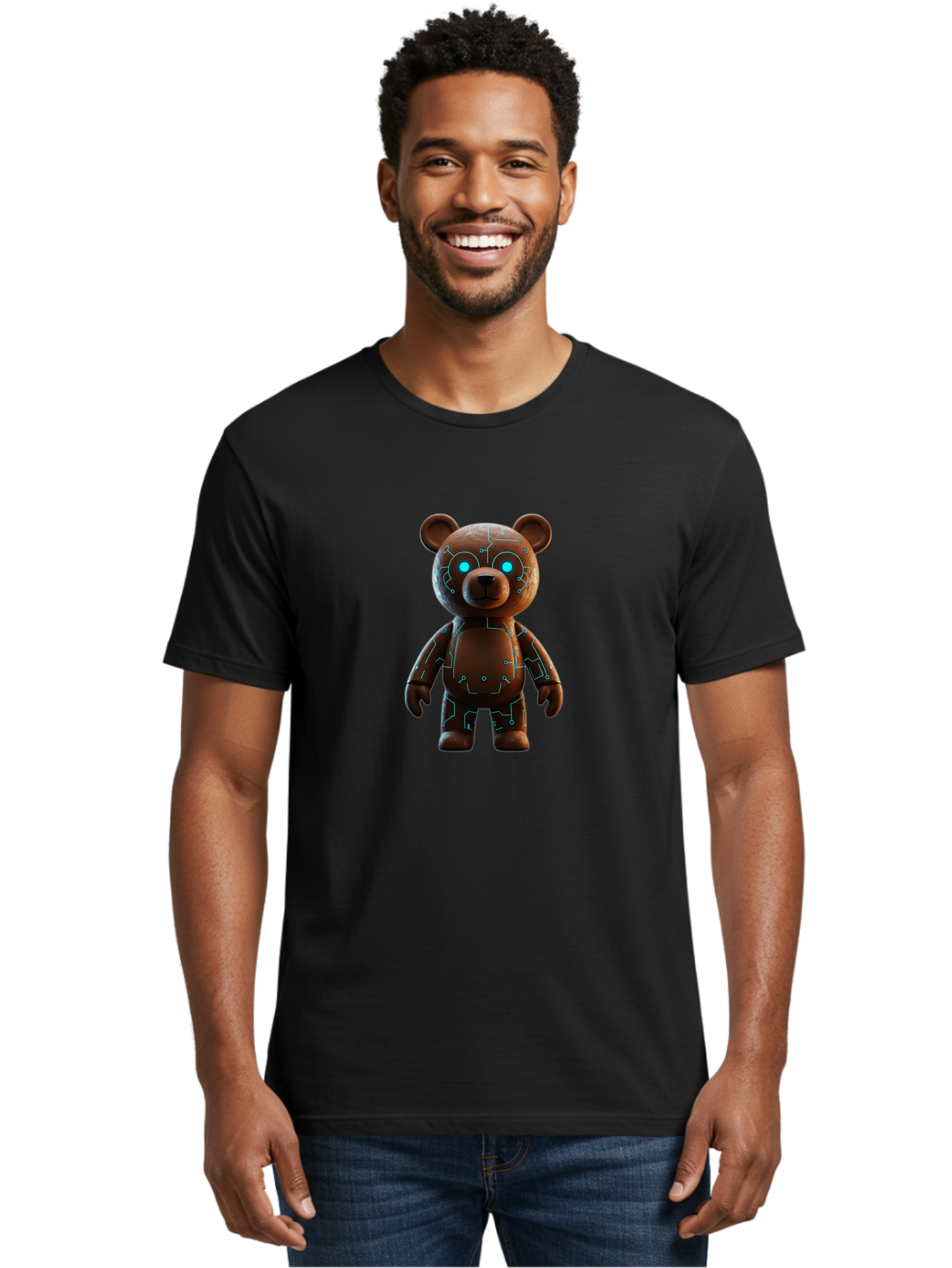 Teddy-Robot Men'S Graphic Tee, 100% Cotton, Comfortable Casual Summer Wear, Machine Washable, Vintage Camera, Old Camera, Antique Camera, Black Camera, Classic Photography, Photography Equipment, Nostalgic Device, Film Camera, Camera Art Baf590