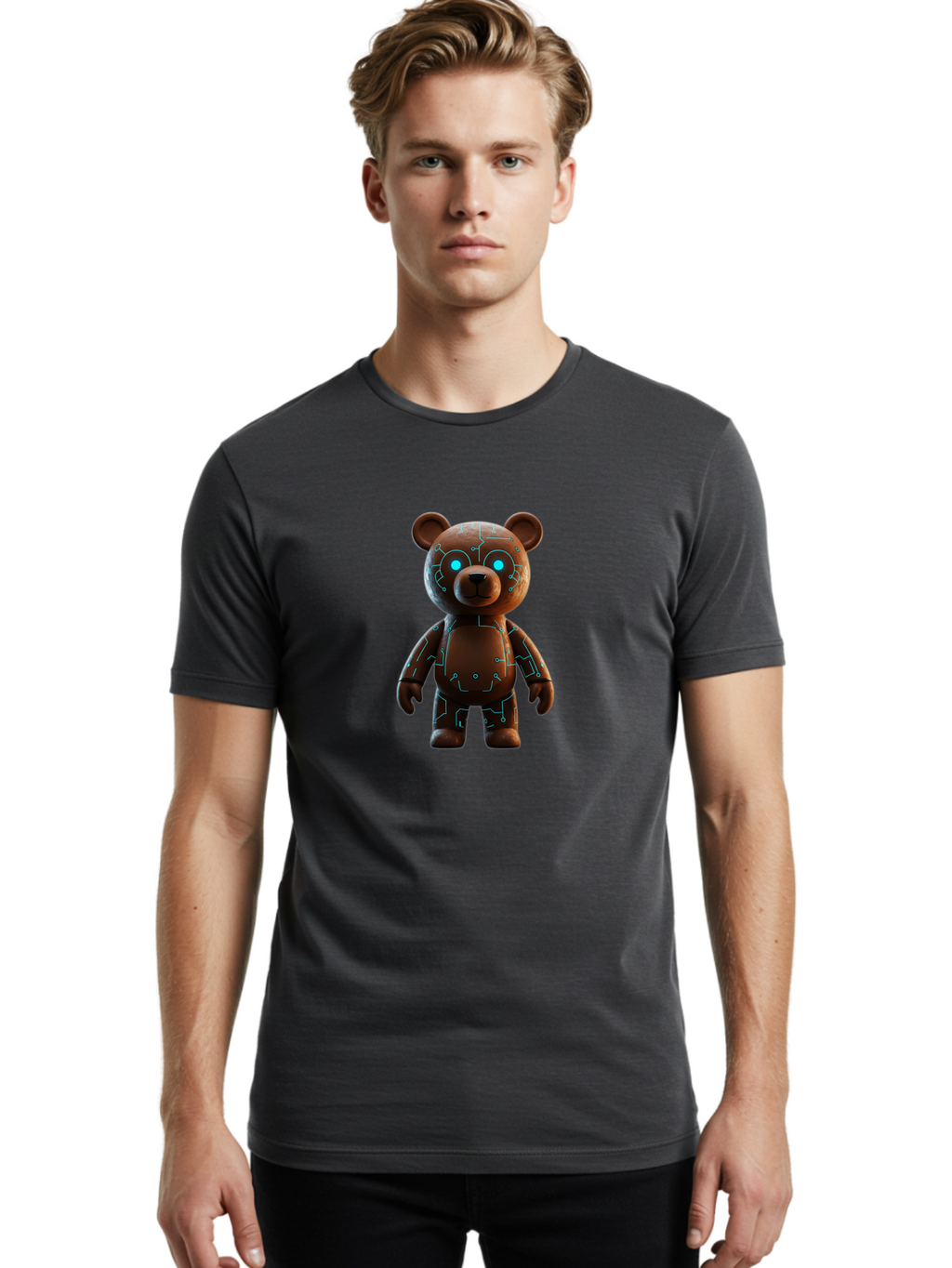 Teddy-Robot Men'S Graphic Tee, 100% Cotton, Comfortable Casual Summer Wear, Machine Washable, Vintage Camera, Old Camera, Antique Camera, Black Camera, Classic Photography, Photography Equipment, Nostalgic Device, Film Camera, Camera Art Baf590