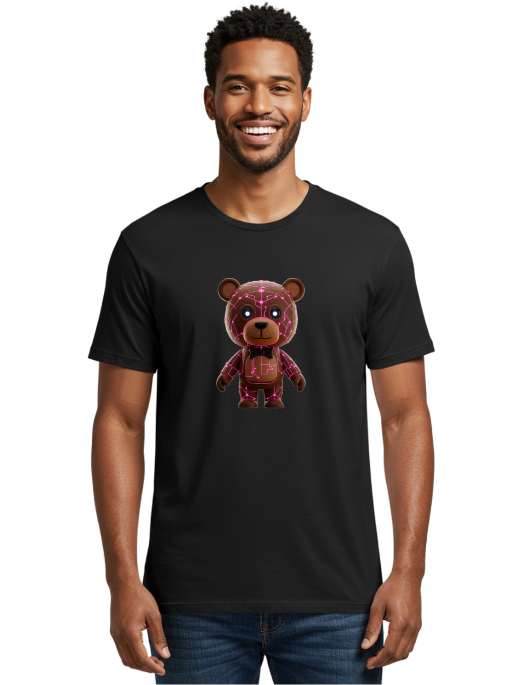 Teddy-Ruxpin-1 Men'S Graphic Tee, 100% Cotton, Comfortable Casual Summer Wear, Machine Washable, Vintage Camera, Old Camera, Antique Camera, Black Camera, Classic Photography, Photography Equipment, Nostalgic Device, Film Camera, Camera Art Baf591