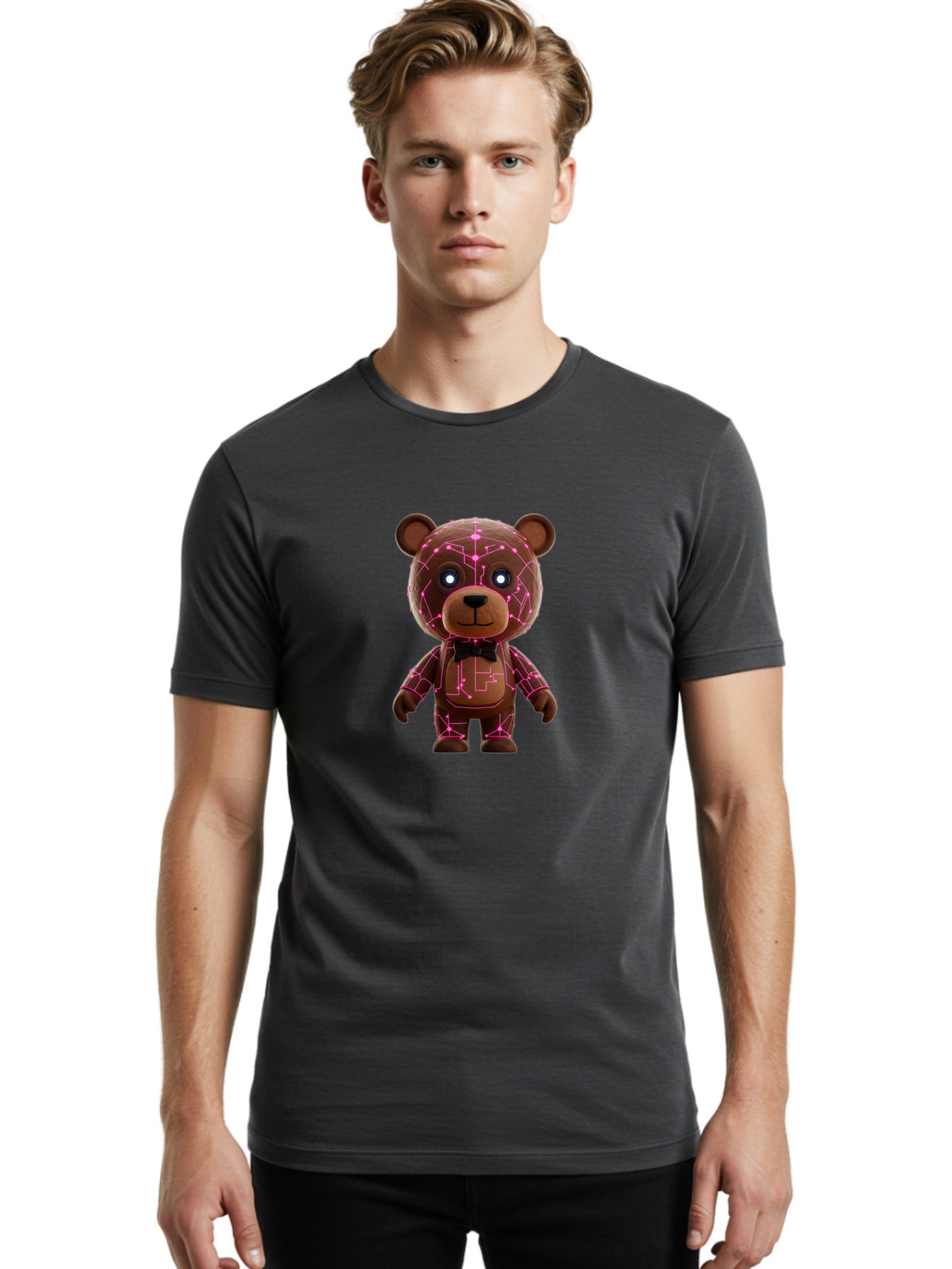 Teddy-Ruxpin-1 Men'S Graphic Tee, 100% Cotton, Comfortable Casual Summer Wear, Machine Washable, Vintage Camera, Old Camera, Antique Camera, Black Camera, Classic Photography, Photography Equipment, Nostalgic Device, Film Camera, Camera Art Baf591