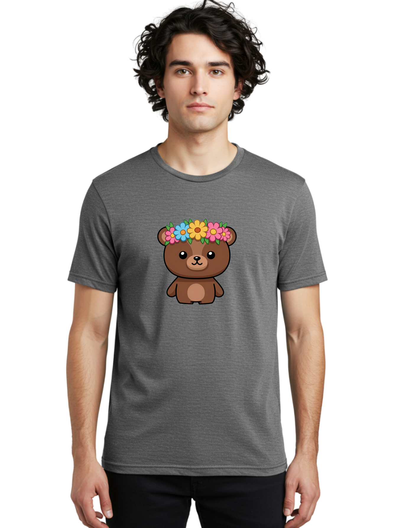 Teddy-With-Flowers Men'S Graphic Tee, 100% Cotton, Comfortable Casual Summer Wear, Machine Washable, Vintage Camera, Old Camera, Antique Camera, Black Camera, Classic Photography, Photography Equipment, Nostalgic Device, Film Camera, Baf593