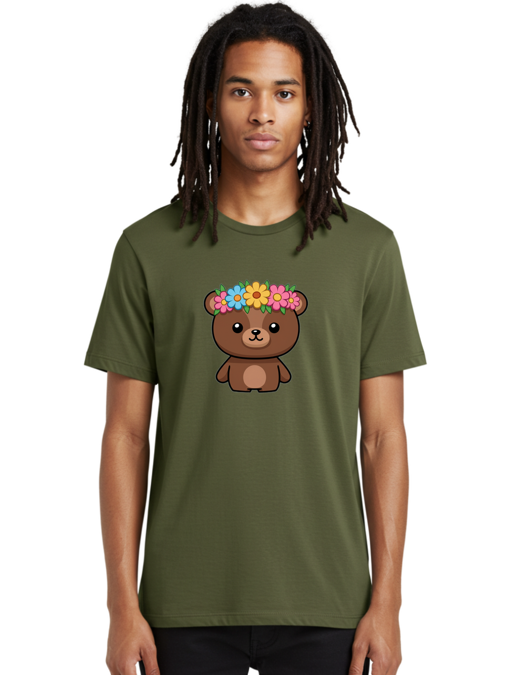 Teddy-With-Flowers Men'S Graphic Tee, 100% Cotton, Comfortable Casual Summer Wear, Machine Washable, Vintage Camera, Old Camera, Antique Camera, Black Camera, Classic Photography, Photography Equipment, Nostalgic Device, Film Camera, Baf593