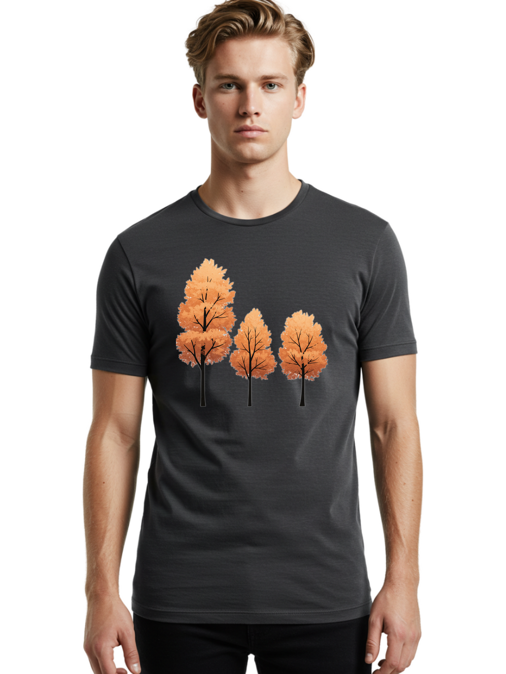 Three-Trees Men'S Graphic Tee, 100% Cotton, Comfortable Casual Summer Wear, Machine Washable, Vintage Camera, Old Camera, Antique Camera, Black Camera, Classic Photography, Photography Equipment, Nostalgic Device, Film Camera, Camera Art Baf595