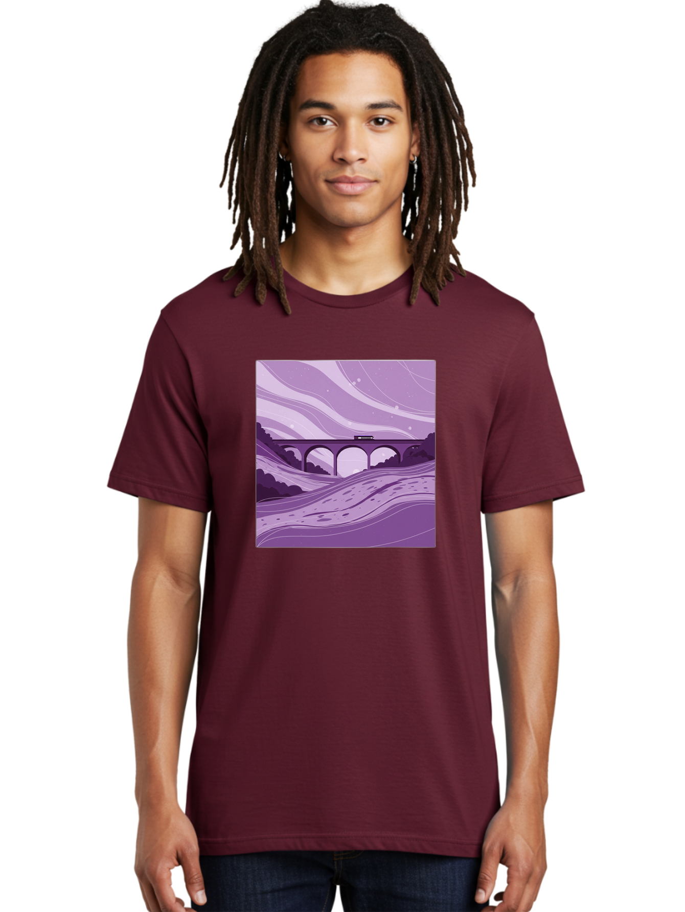 Train-On-Bridge Men'S Graphic Tee, 100% Cotton, Comfortable Casual Summer Wear, Machine Washable, Vintage Camera, Old Camera, Antique Camera, Black Camera, Classic Photography, Photography Equipment, Nostalgic Device, Film Camera, Camera Art Baf599