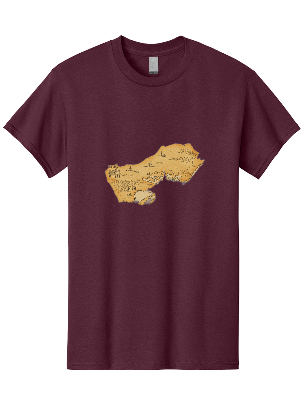 Treasure-Map-1 Men'S Graphic Tee, 100% Cotton, Comfortable Casual Summer Wear, Machine Washable, Vintage Camera, Old Camera, Antique Camera, Black Camera, Classic Photography, Photography Equipment, Nostalgic Device, Film Camera, Camera Art Baf601