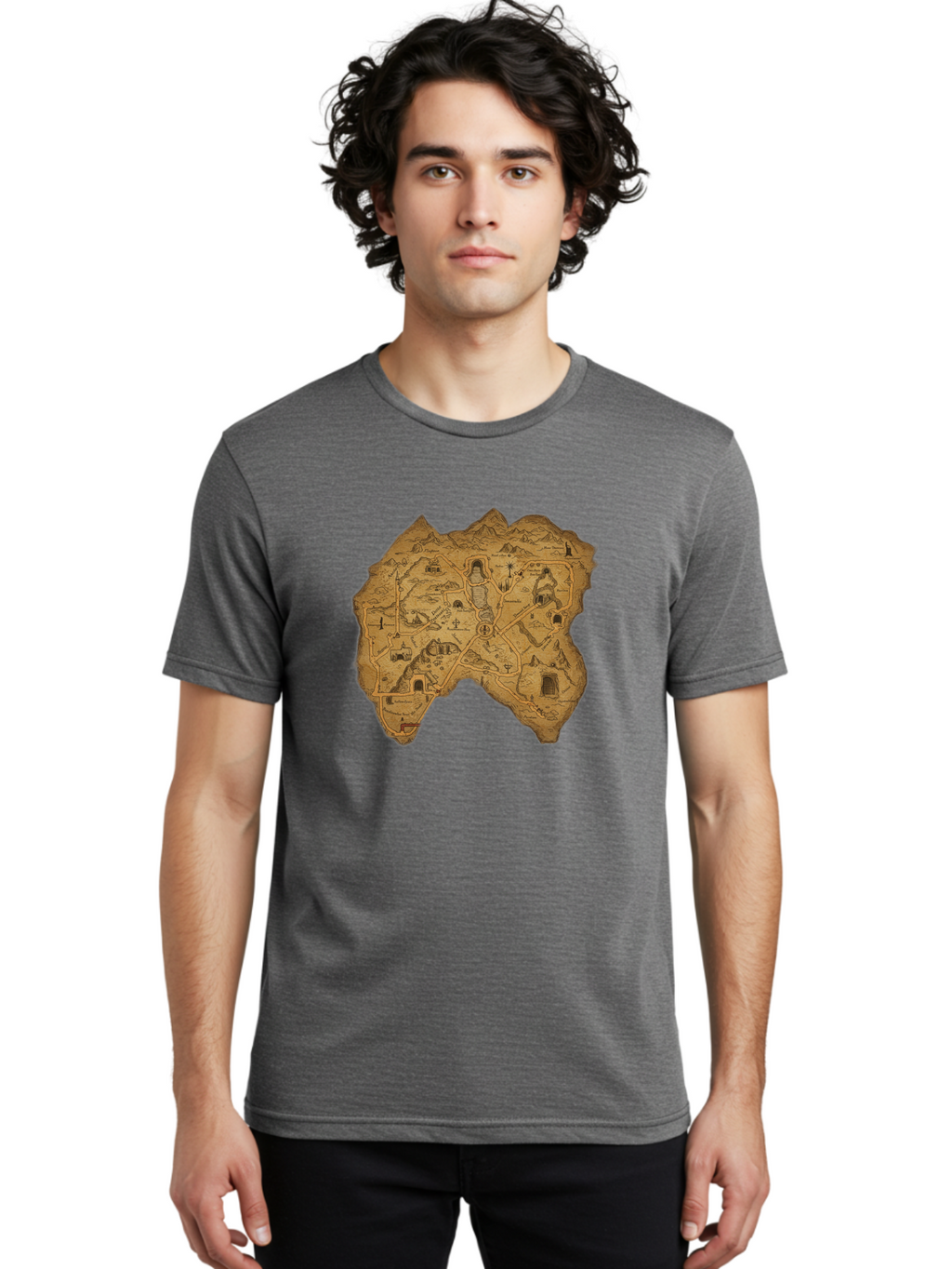 Treasure-Map Men'S Graphic Tee, 100% Cotton, Comfortable Casual Summer Wear, Machine Washable, Vintage Camera, Old Camera, Antique Camera, Black Camera, Classic Photography, Photography Equipment, Nostalgic Device, Film Camera, Camera Art Baf602