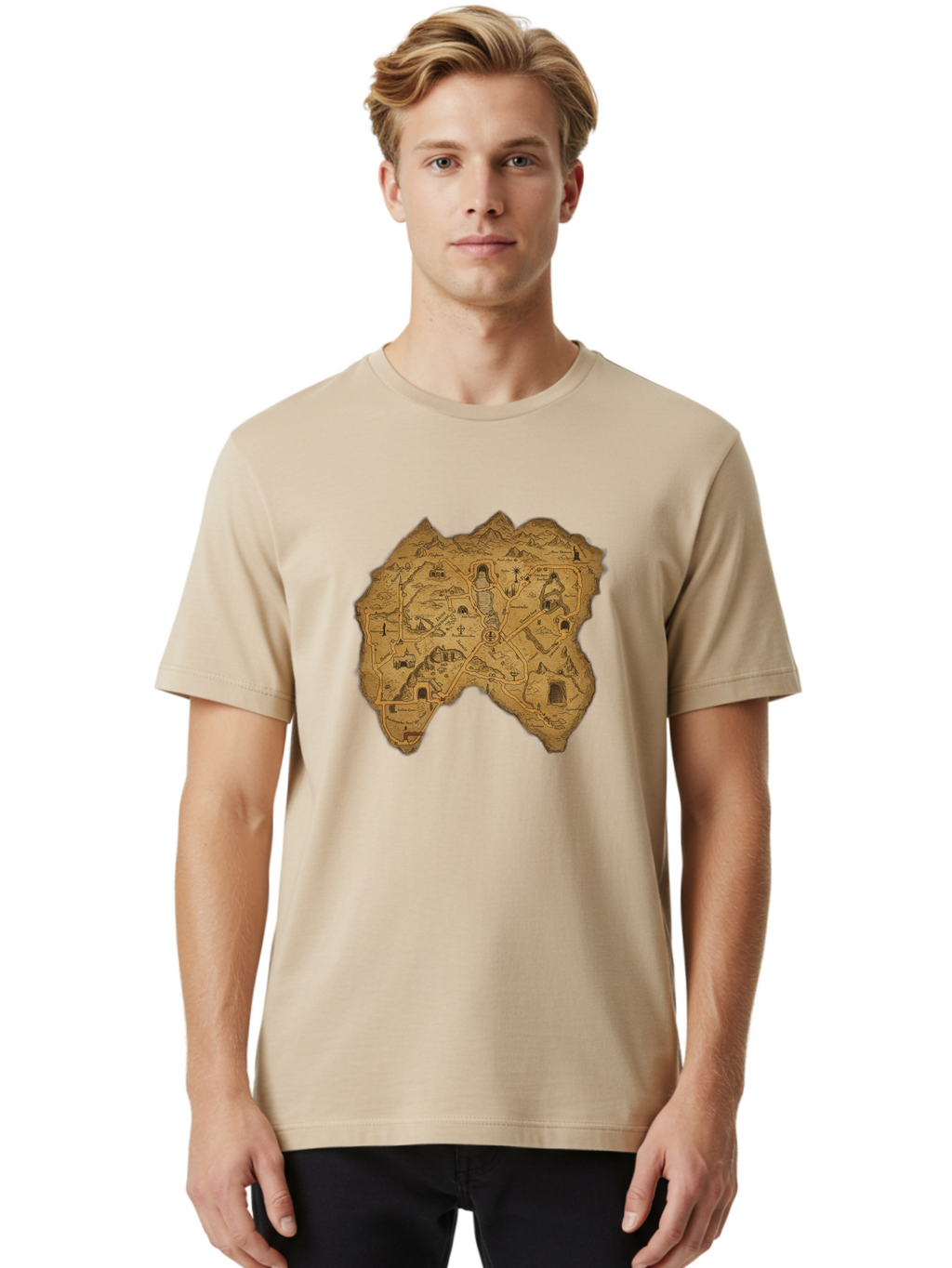 Treasure-Map Men'S Graphic Tee, 100% Cotton, Comfortable Casual Summer Wear, Machine Washable, Vintage Camera, Old Camera, Antique Camera, Black Camera, Classic Photography, Photography Equipment, Nostalgic Device, Film Camera, Camera Art Baf602