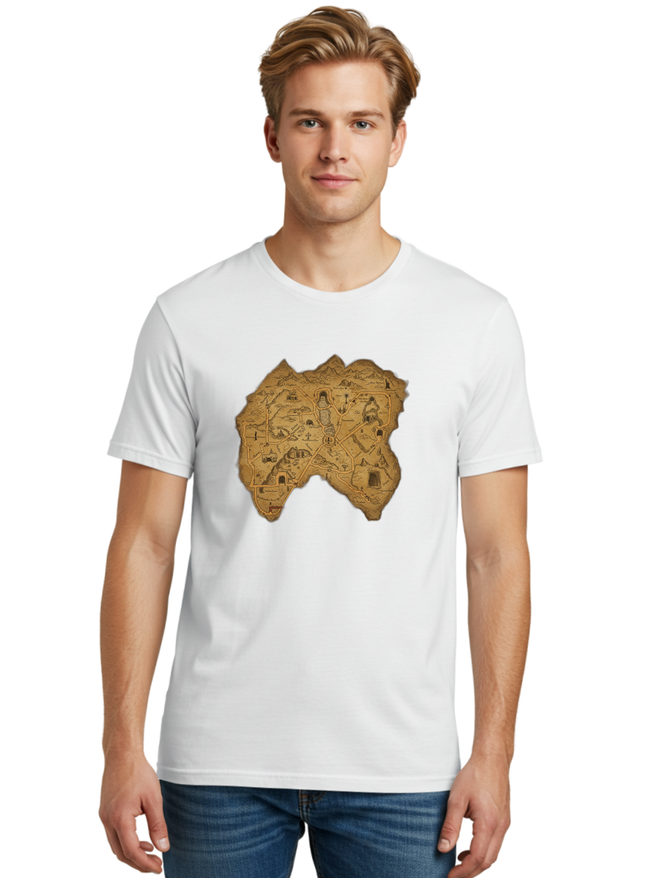 Treasure-Map Men'S Graphic Tee, 100% Cotton, Comfortable Casual Summer Wear, Machine Washable, Vintage Camera, Old Camera, Antique Camera, Black Camera, Classic Photography, Photography Equipment, Nostalgic Device, Film Camera, Camera Art Baf602