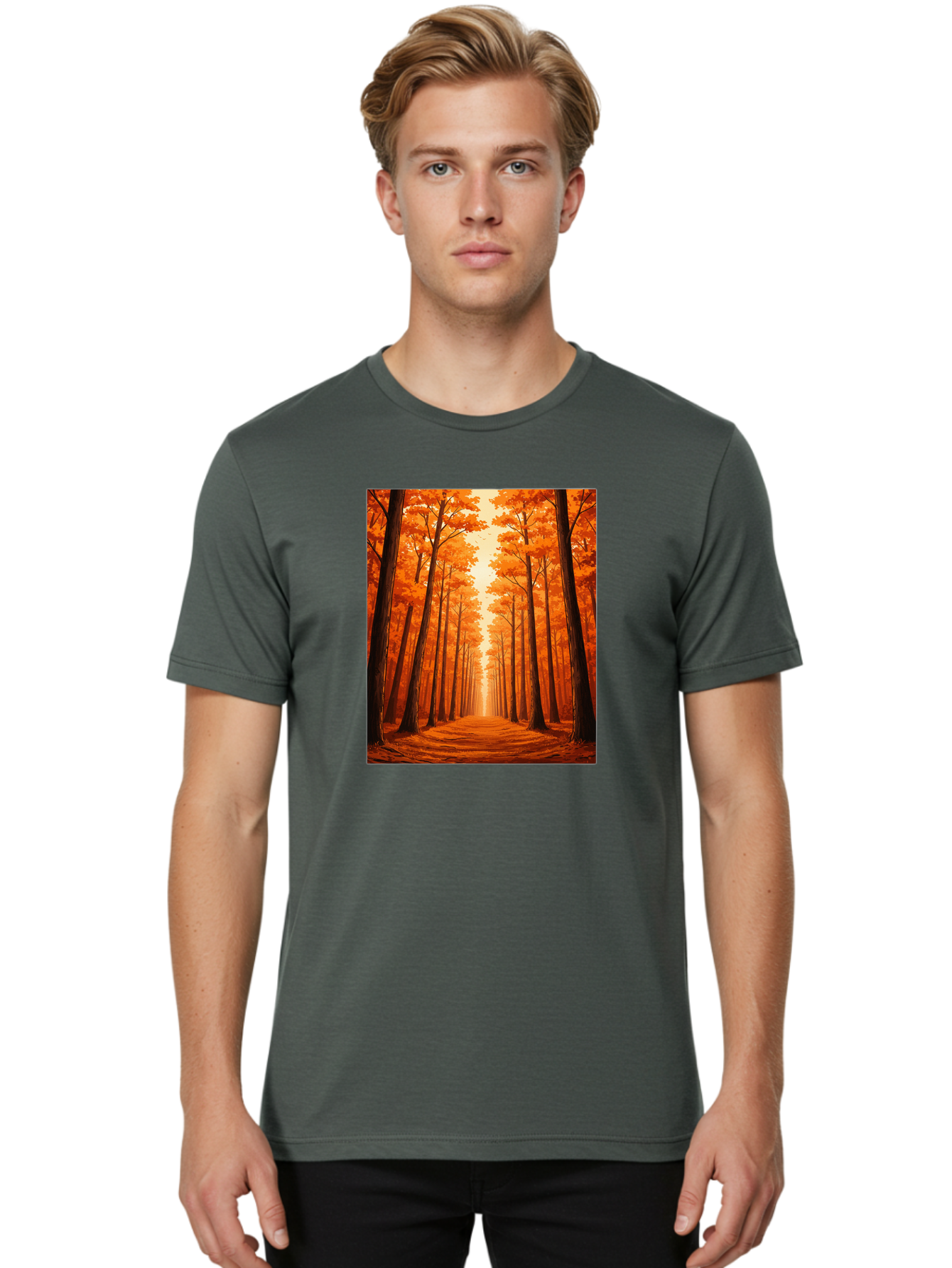 Tree-Lined-Pathway Men'S Graphic Tee, 100% Cotton, Comfortable Casual Summer Wear, Machine Washable, Vintage Camera, Old Camera, Antique Camera, Black Camera, Classic Photography, Photography Equipment, Nostalgic Device, Film Camera, Baf603