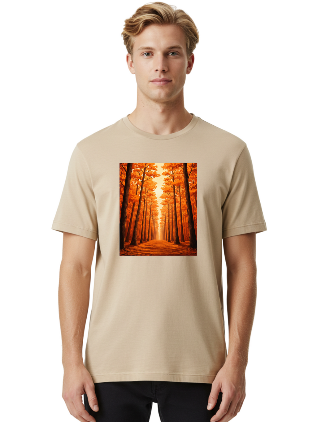 Tree-Lined-Pathway Men'S Graphic Tee, 100% Cotton, Comfortable Casual Summer Wear, Machine Washable, Vintage Camera, Old Camera, Antique Camera, Black Camera, Classic Photography, Photography Equipment, Nostalgic Device, Film Camera, Baf603