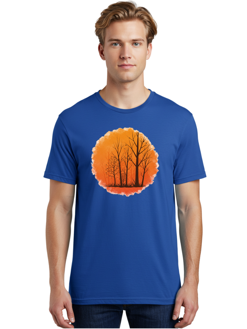 Trees-Silhouette Men'S Graphic Tee, 100% Cotton, Comfortable Casual Summer Wear, Machine Washable, Vintage Camera, Old Camera, Antique Camera, Black Camera, Classic Photography, Photography Equipment, Nostalgic Device, Film Camera, Camera Art Baf605