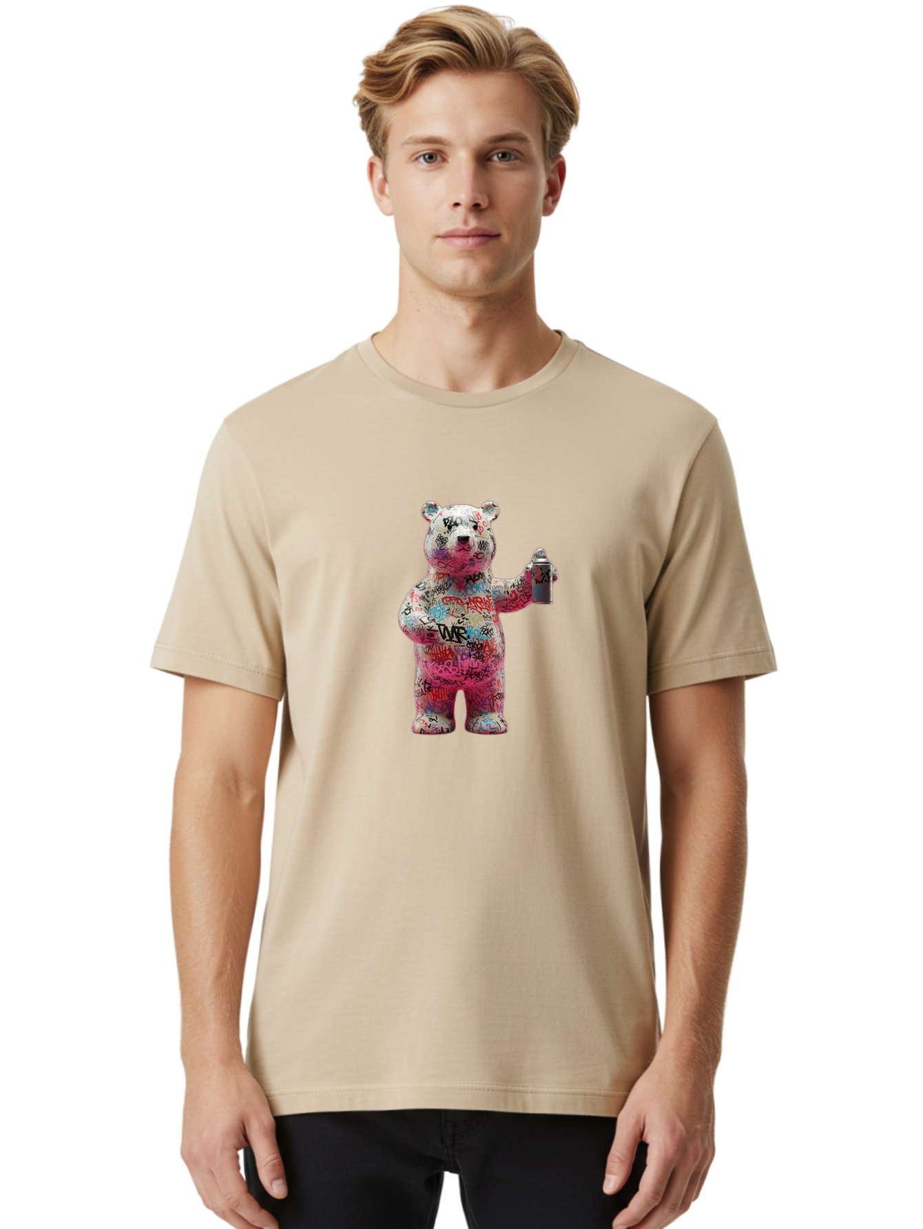 Twr-Bear Men'S Graphic Tee, 100% Cotton, Comfortable Casual Summer Wear, Machine Washable, Vintage Camera, Old Camera, Antique Camera, Black Camera, Classic Photography, Photography Equipment, Nostalgic Device, Film Camera, Camera Art Baf609