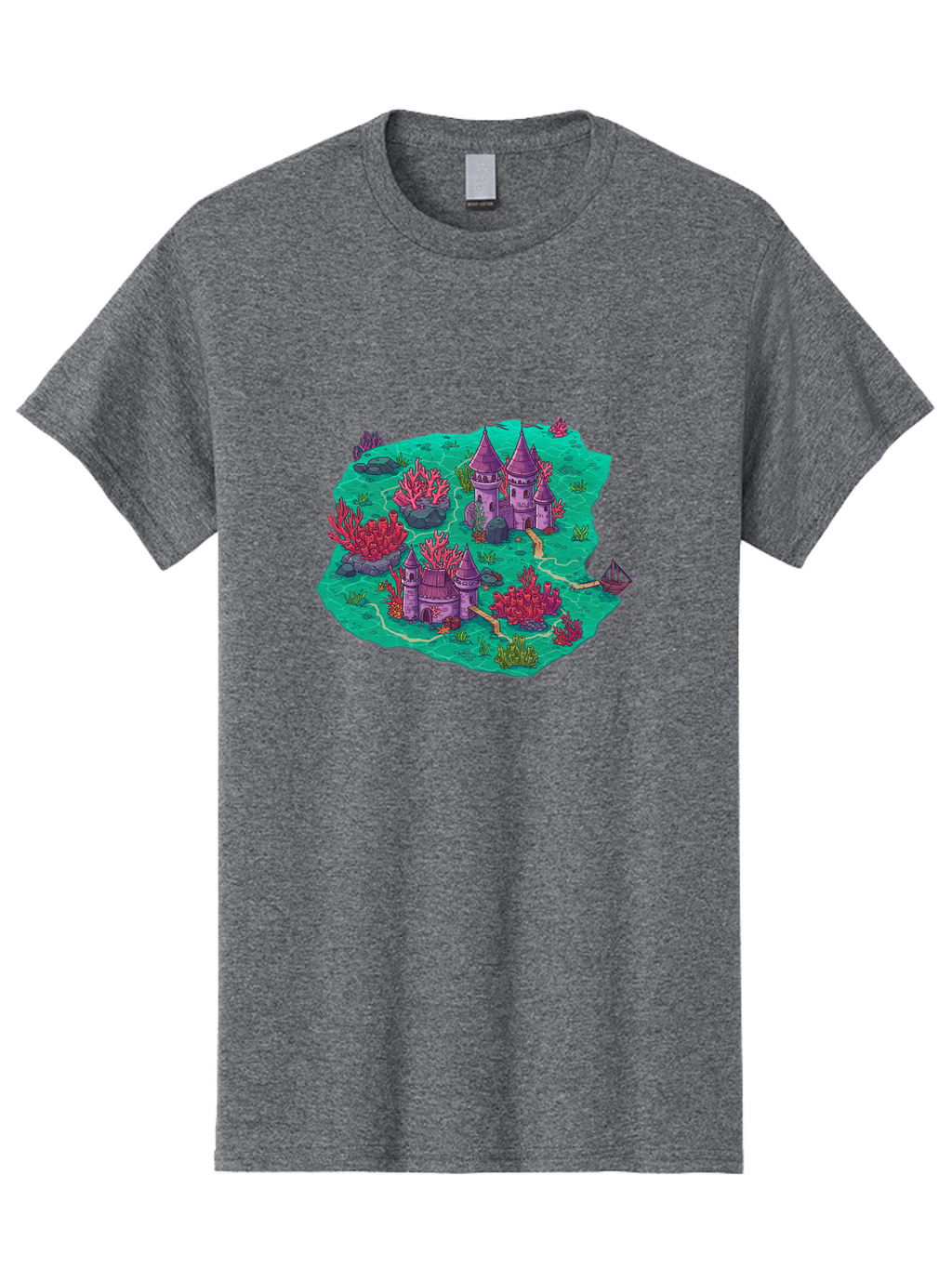 Underwater-Isometric-Castle Men'S Graphic Tee, 100% Cotton, Comfortable Casual Summer Wear, Machine Washable, Vintage Camera, Old Camera, Antique Camera, Black Camera, Classic Photography, Photography Equipment, Nostalgic Device, Film Camera, Baf611