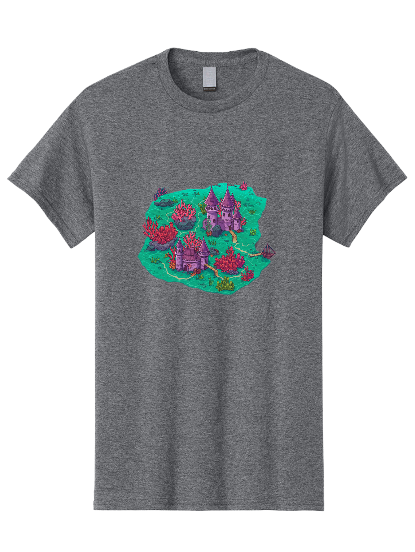 Underwater-Isometric-Castle Men'S Graphic Tee, 100% Cotton, Comfortable Casual Summer Wear, Machine Washable, Vintage Camera, Old Camera, Antique Camera, Black Camera, Classic Photography, Photography Equipment, Nostalgic Device, Film Camera, Baf611