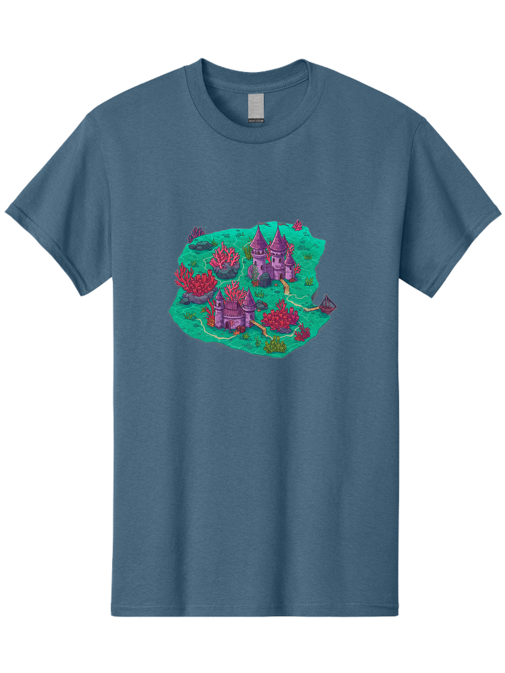 Underwater-Isometric-Castle Men'S Graphic Tee, 100% Cotton, Comfortable Casual Summer Wear, Machine Washable, Vintage Camera, Old Camera, Antique Camera, Black Camera, Classic Photography, Photography Equipment, Nostalgic Device, Film Camera, Baf611