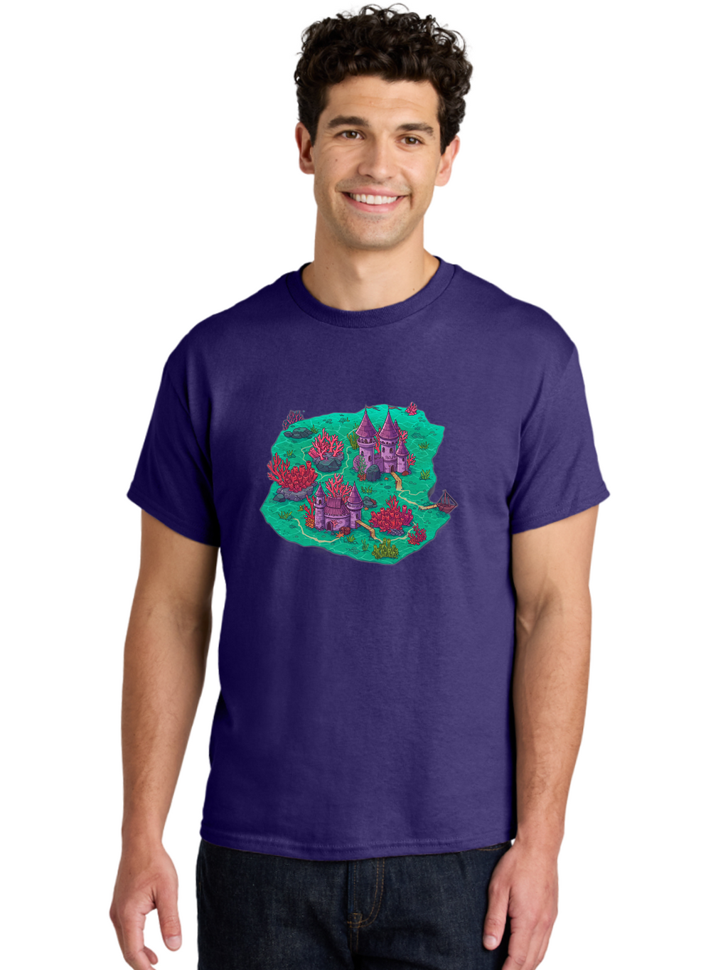 Underwater-Isometric-Castle Men'S Graphic Tee, 100% Cotton, Comfortable Casual Summer Wear, Machine Washable, Vintage Camera, Old Camera, Antique Camera, Black Camera, Classic Photography, Photography Equipment, Nostalgic Device, Film Camera, Baf611