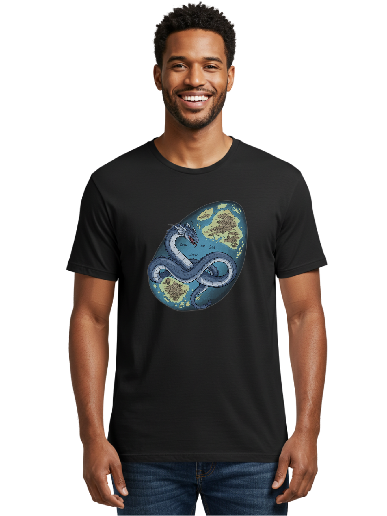 Varan-Sea-Map-Dragon Men'S Graphic Tee, 100% Cotton, Comfortable Casual Summer Wear, Machine Washable, Vintage Camera, Old Camera, Antique Camera, Black Camera, Classic Photography, Photography Equipment, Nostalgic Device, Film Camera, Baf614
