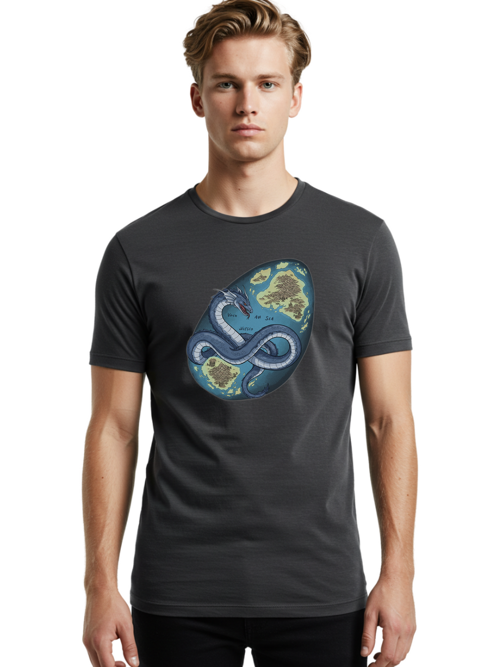 Varan-Sea-Map-Dragon Men'S Graphic Tee, 100% Cotton, Comfortable Casual Summer Wear, Machine Washable, Vintage Camera, Old Camera, Antique Camera, Black Camera, Classic Photography, Photography Equipment, Nostalgic Device, Film Camera, Baf614