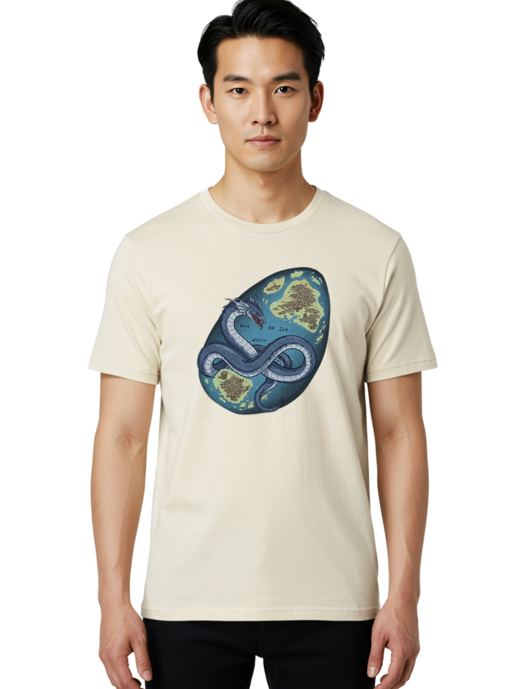 Varan-Sea-Map-Dragon Men'S Graphic Tee, 100% Cotton, Comfortable Casual Summer Wear, Machine Washable, Vintage Camera, Old Camera, Antique Camera, Black Camera, Classic Photography, Photography Equipment, Nostalgic Device, Film Camera, Baf614