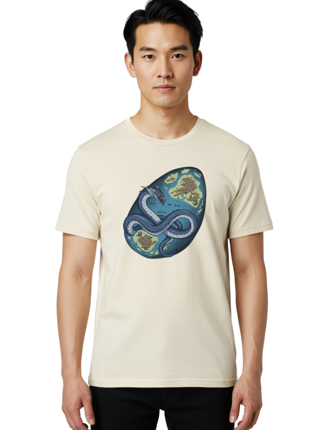 Varan-Sea-Map-Dragon Men'S Graphic Tee, 100% Cotton, Comfortable Casual Summer Wear, Machine Washable, Vintage Camera, Old Camera, Antique Camera, Black Camera, Classic Photography, Photography Equipment, Nostalgic Device, Film Camera, Baf614
