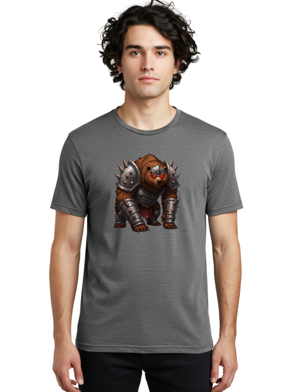 Warrior-Bear-1 Men'S Graphic Tee, 100% Cotton, Comfortable Casual Summer Wear, Machine Washable, Vintage Camera, Old Camera, Antique Camera, Black Camera, Classic Photography, Photography Equipment, Nostalgic Device, Film Camera, Camera Art Baf618