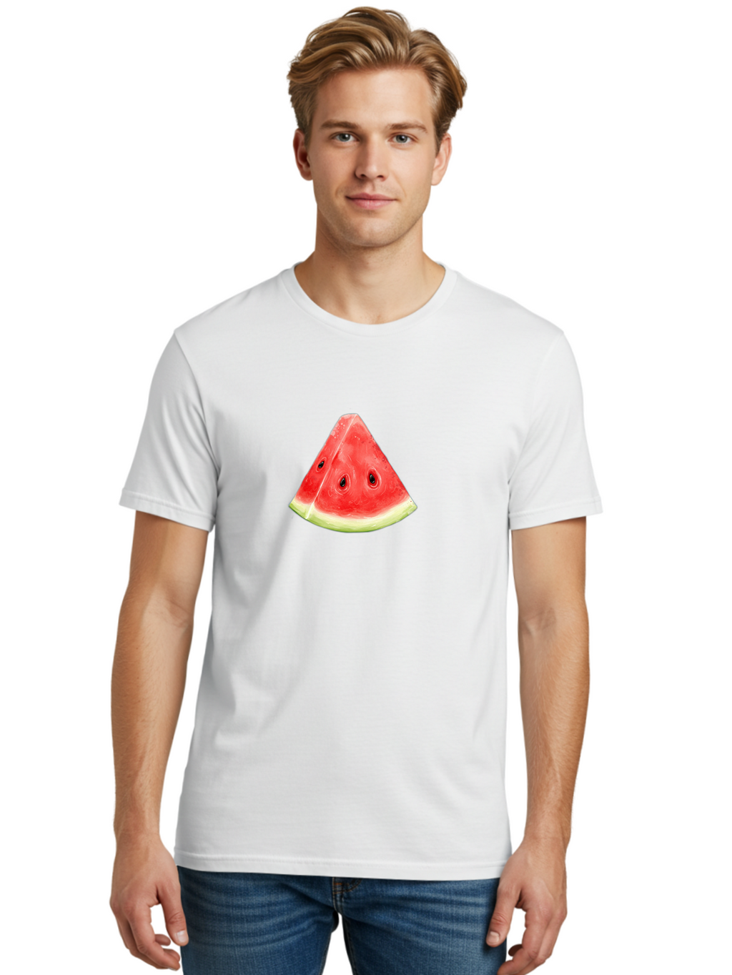 Watermelon-Slice-3 Men'S Graphic Tee, 100% Cotton, Comfortable Casual Summer Wear, Machine Washable, Vintage Camera, Old Camera, Antique Camera, Black Camera, Classic Photography, Photography Equipment, Nostalgic Device, Film Camera, Baf635