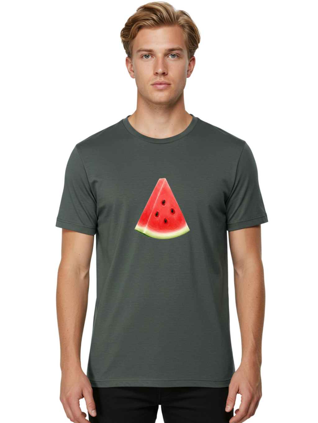 Watermelon-Slice-5 Men'S Graphic Tee, 100% Cotton, Comfortable Casual Summer Wear, Machine Washable, Vintage Camera, Old Camera, Antique Camera, Black Camera, Classic Photography, Photography Equipment, Nostalgic Device, Film Camera, Baf637