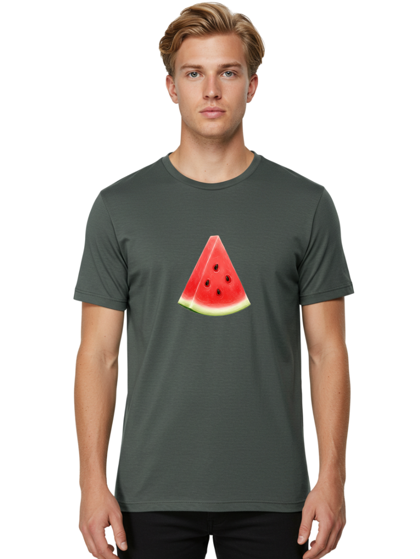Watermelon-Slice-5 Men'S Graphic Tee, 100% Cotton, Comfortable Casual Summer Wear, Machine Washable, Vintage Camera, Old Camera, Antique Camera, Black Camera, Classic Photography, Photography Equipment, Nostalgic Device, Film Camera, Baf637